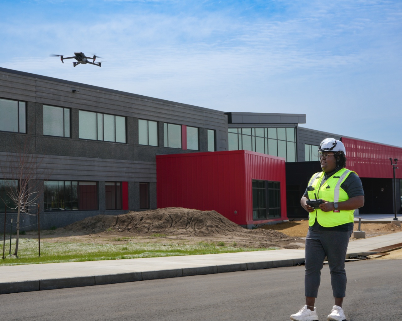 Cierra flying a drone