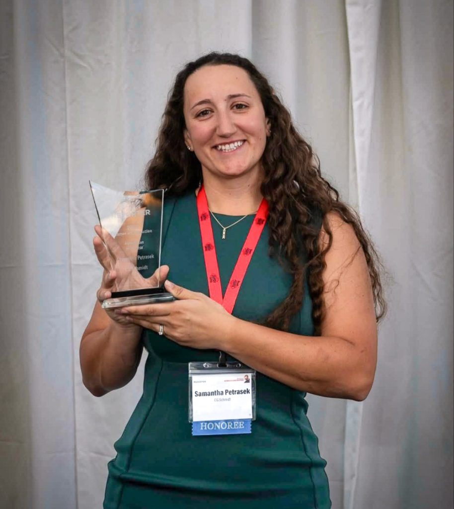 Samantha Petrasek at Women in Construction Awards hosted by The Daily Reporter